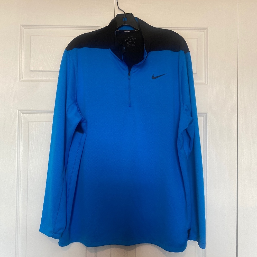 COBALT BLUE NIKE GOLF LONG SLEEVE SHIRT XL